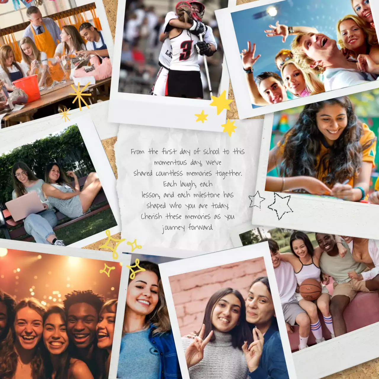 Colorful Retro Memories Invitation Social Media Post