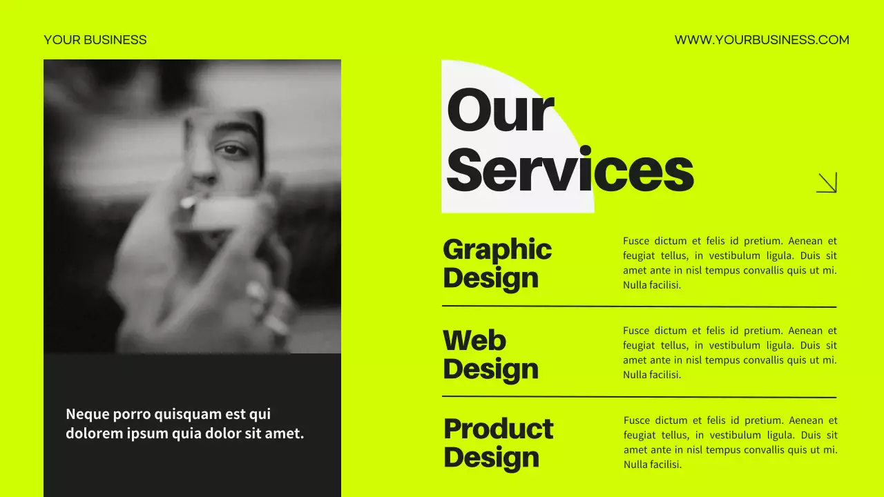 Yellow Bold Business Advertisement Presentation