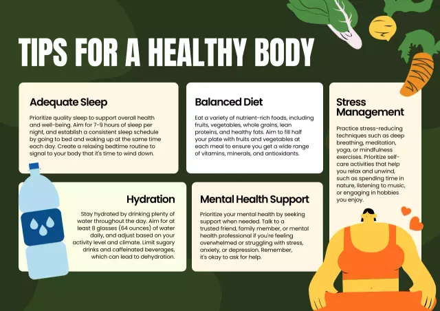 Green Modern Health Guide Poster
