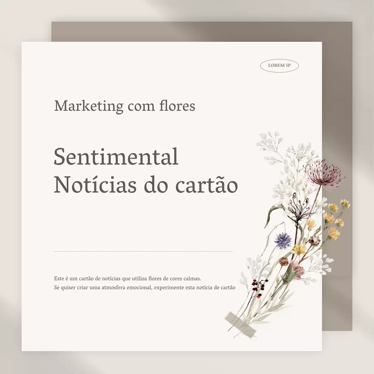 Promover um marketing de marca com classe em bege