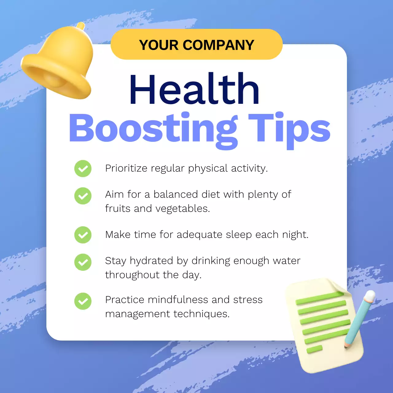 Blue Modern Health Guide Social Media Post