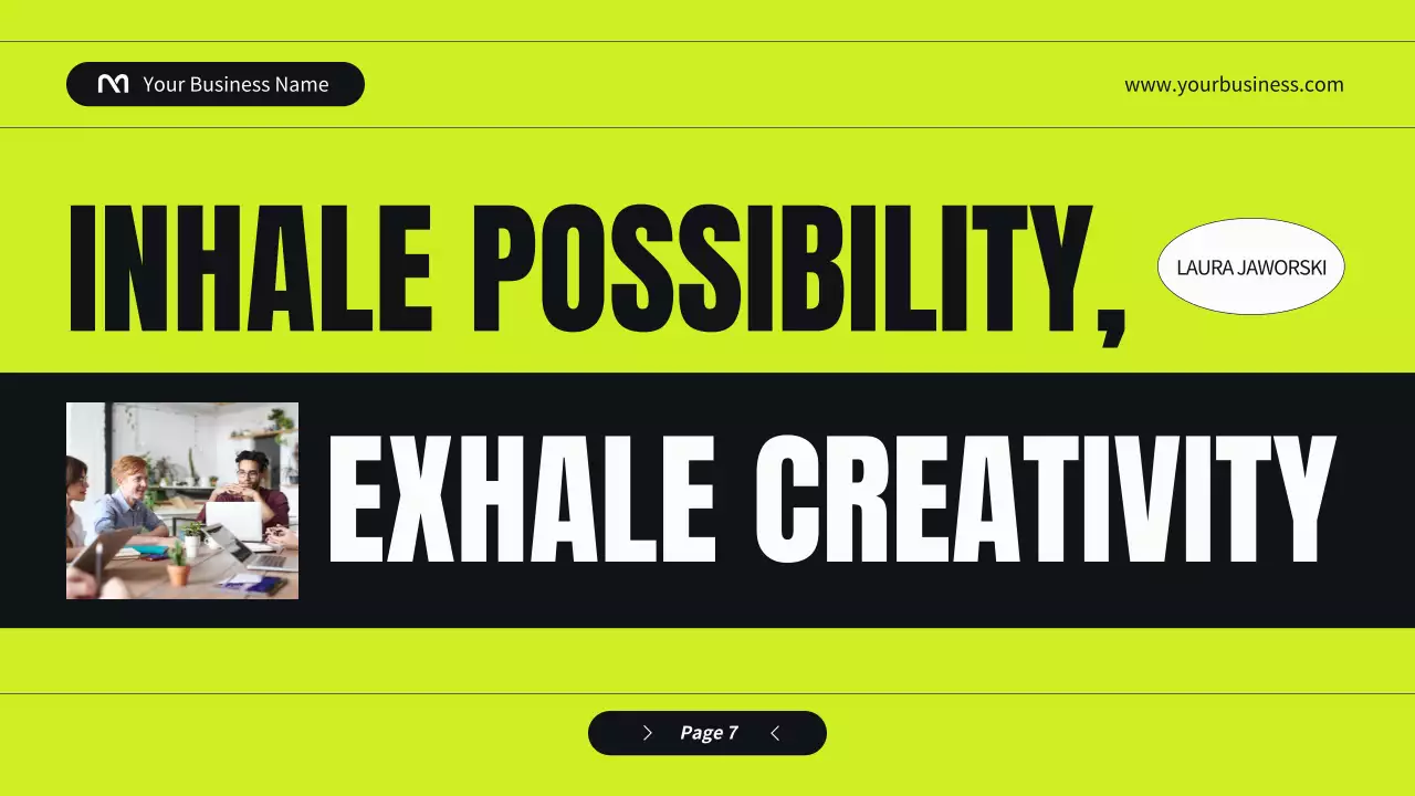 Neon Trendy Business Profile Document Presentation