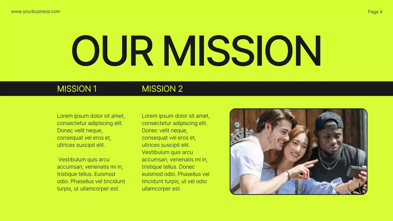 Neon Modern Business Profile Document Presentation