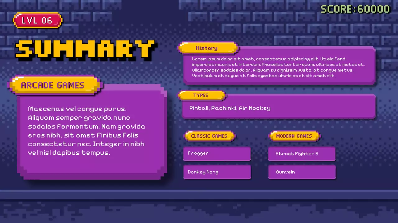 Blue Retro Arcade Guide Presentation