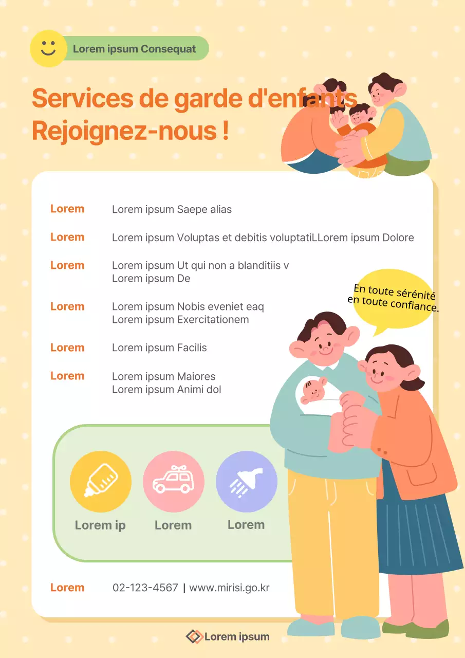 Avis sur les services de garde d'enfants de base pour les années jaune et verte