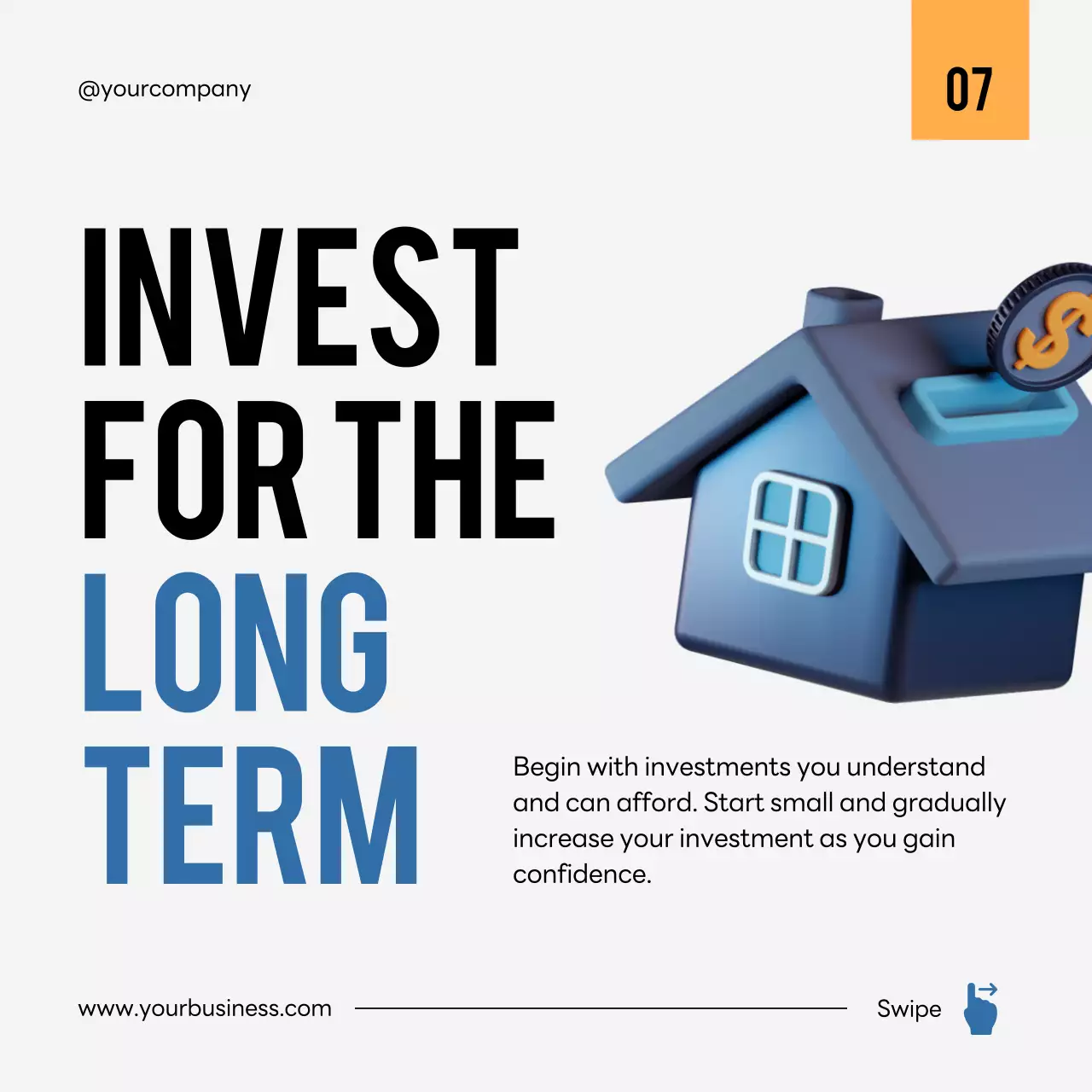 Blue Modern Investment Guide Social Media Post