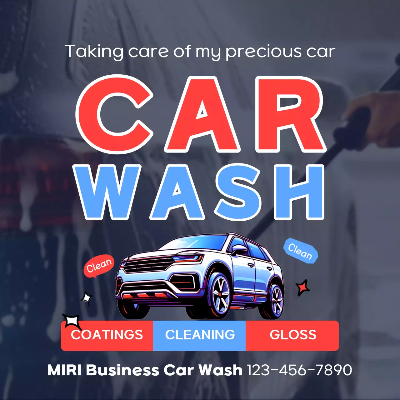 Red Trendy Car Promotion Social Media Post