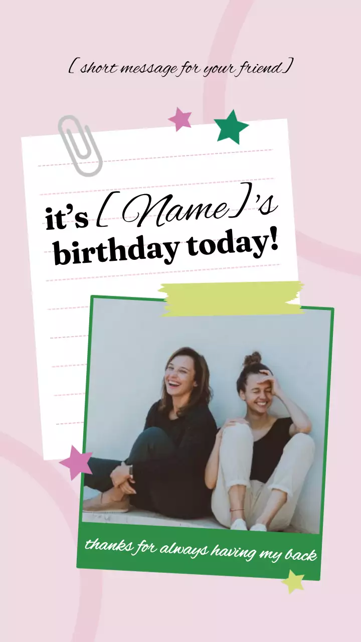 Pink Simple Birthday Invitation Instagram Post