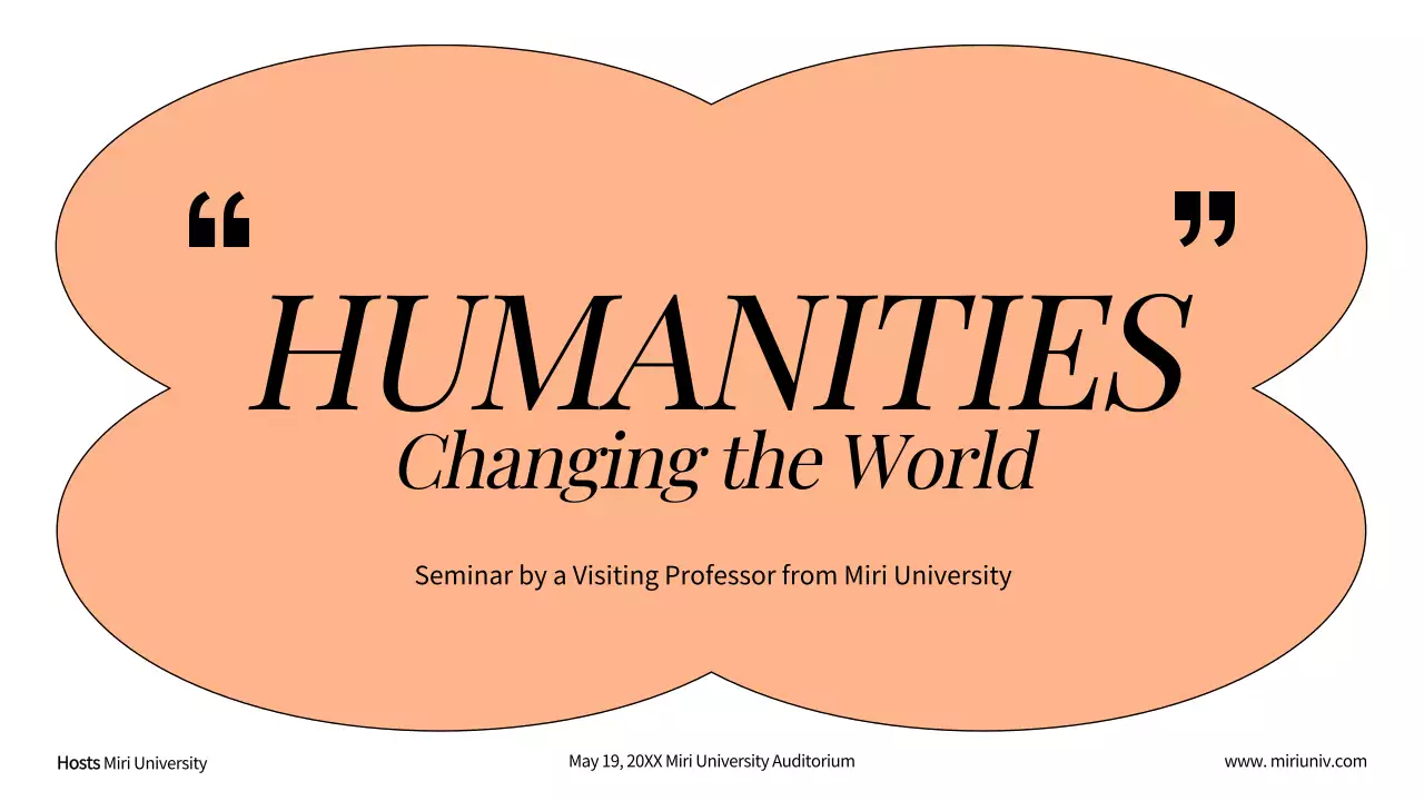 Orange Minimal Seminar Announcement Presentation