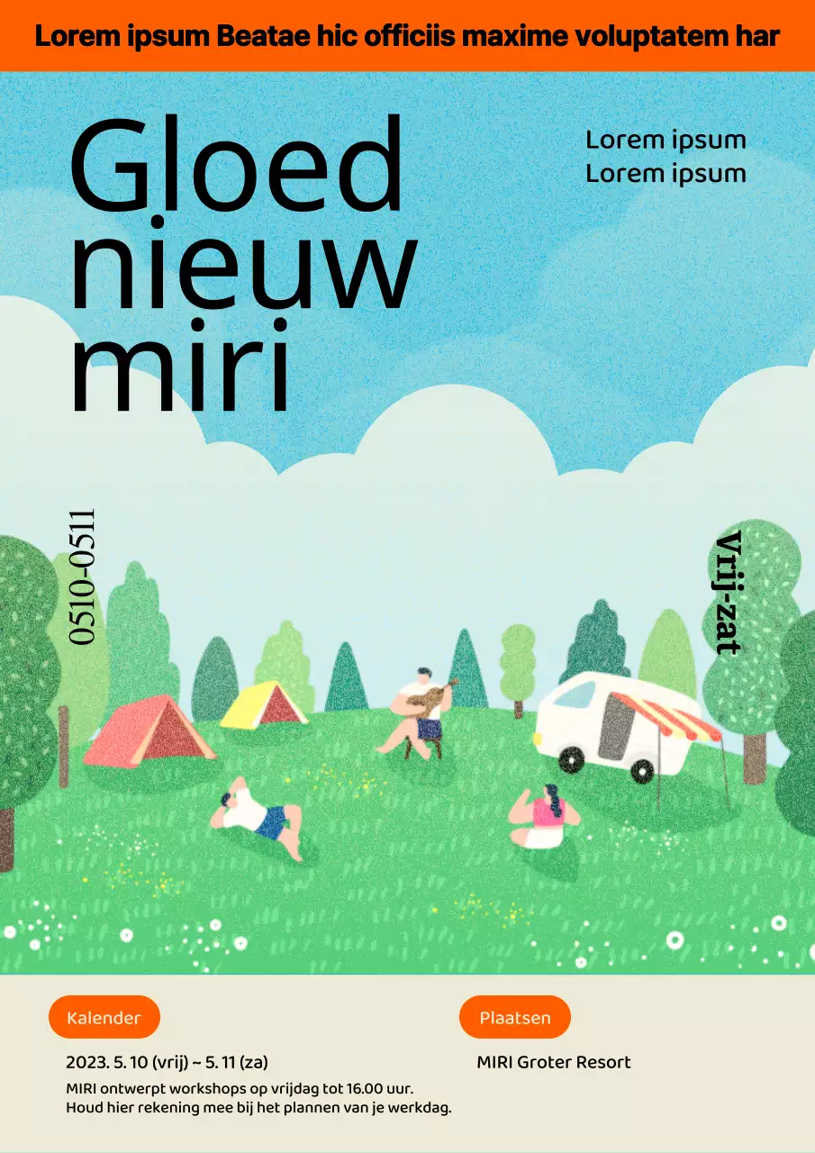 Groen en oranje in-house workshop aankondiging