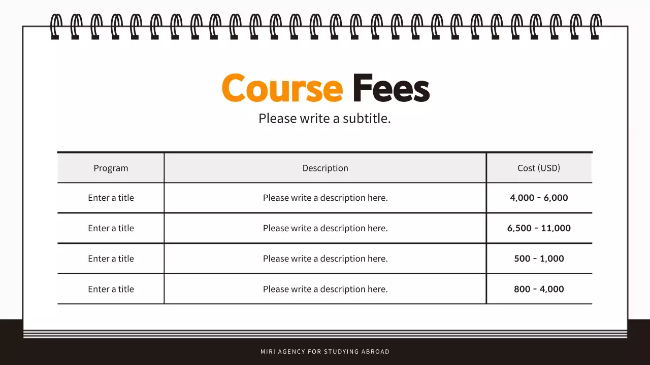 오렌지 심플 스터디 프로모션 프리젠테이션