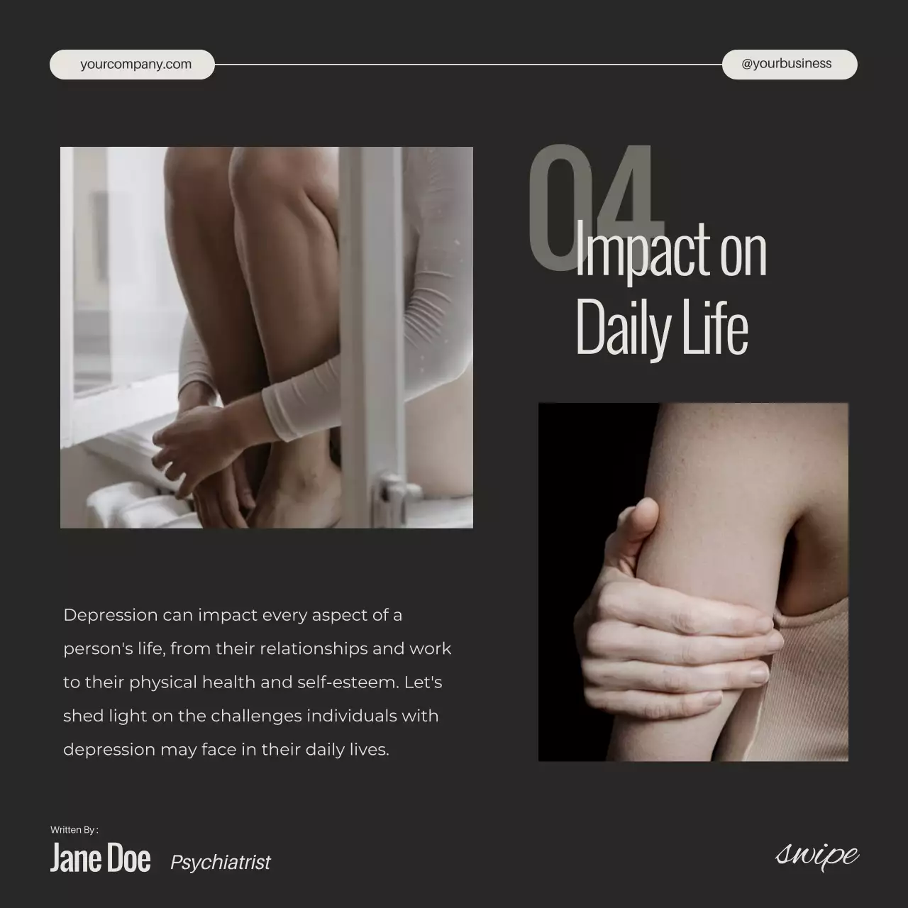 Ivory Black and White Minimal Mental Health Depression Unveiled Campaign