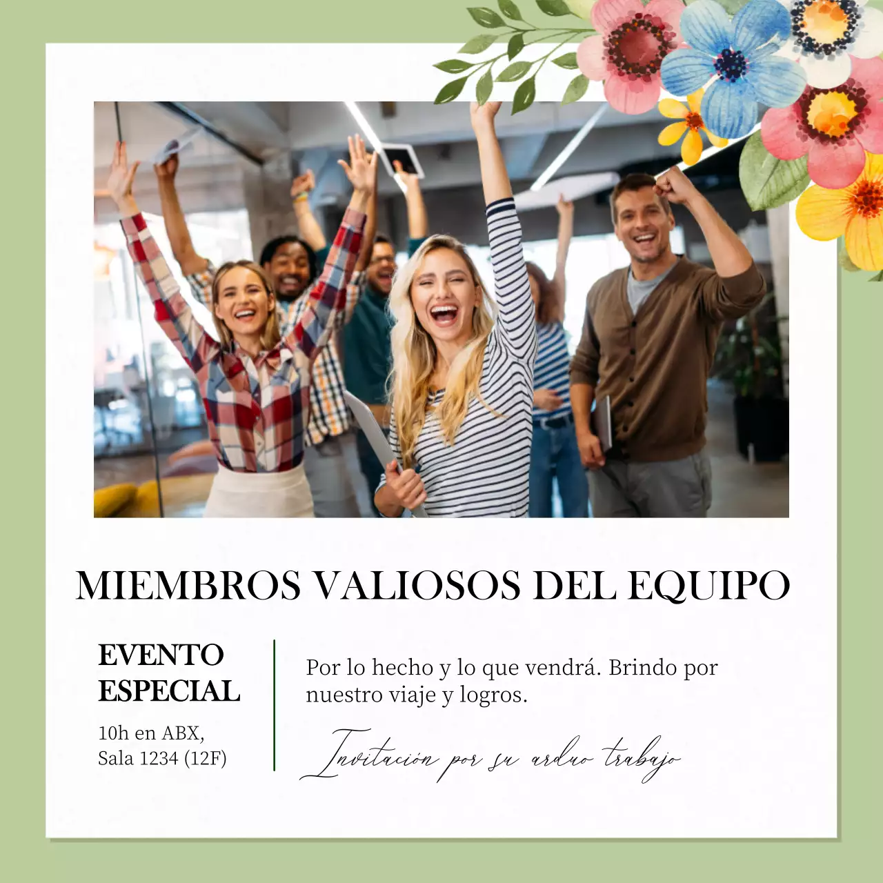 Anuncio del Día de los Profesionales Administrativos de Recursos Naturales en Verde y Blanco