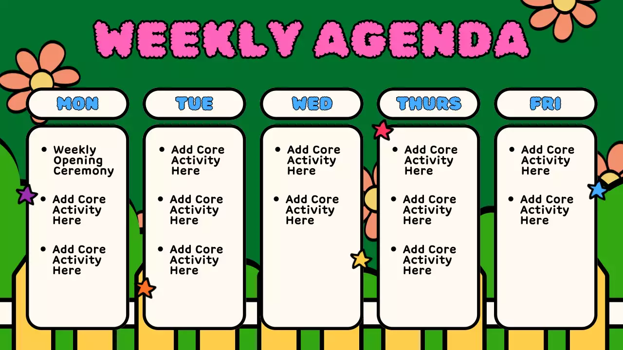 Colorful Playful Class Agenda Presentation