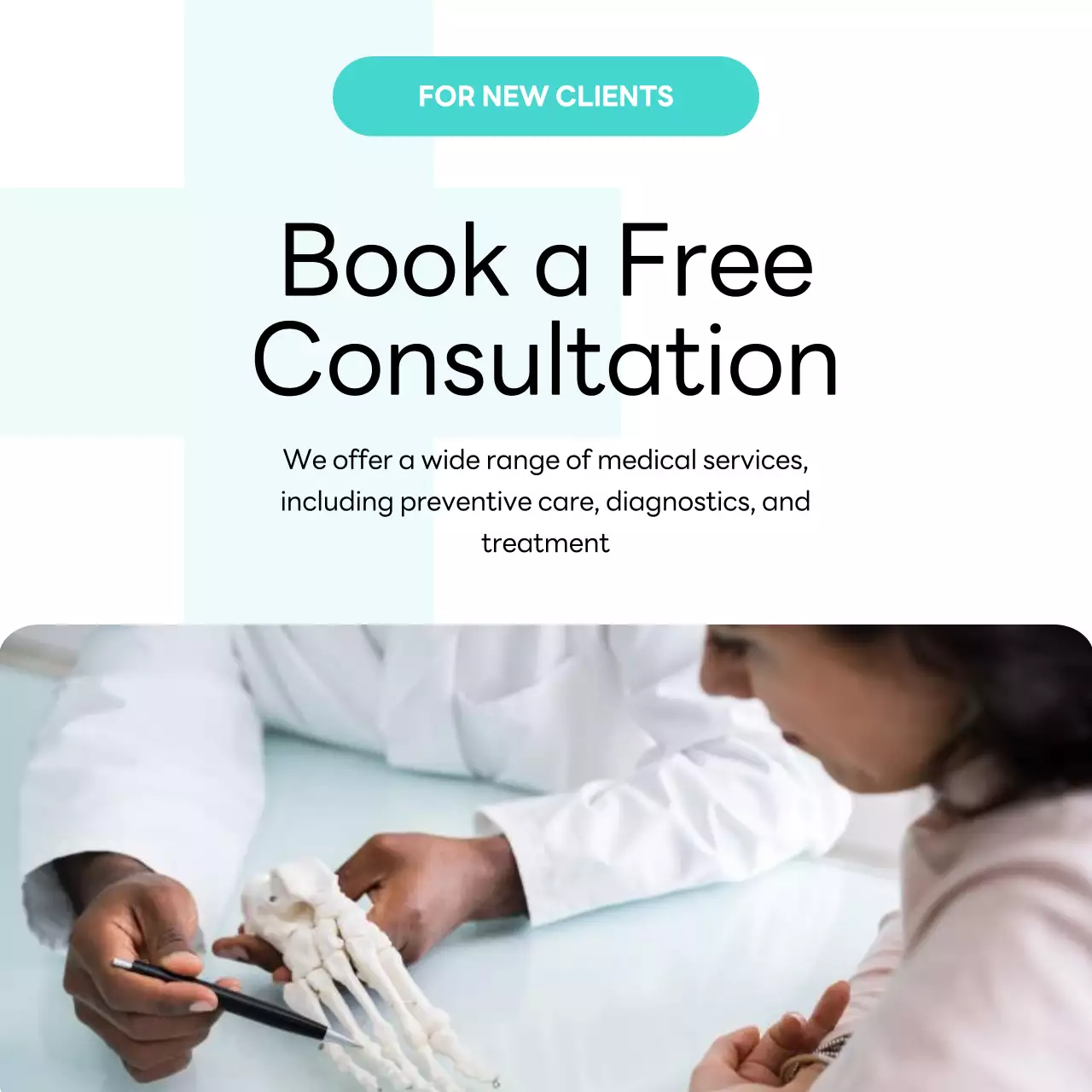 White Modern Medical Promotion Banner