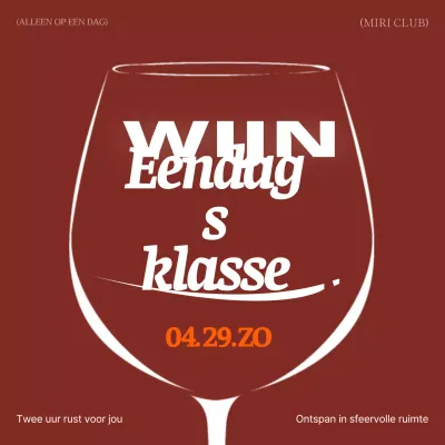 Promoot je Pilates-evenement met een eenvoudig rood en bruin kleurenschema