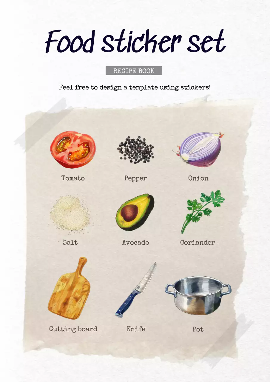 White Traditional Mexican Recipe Book Poster