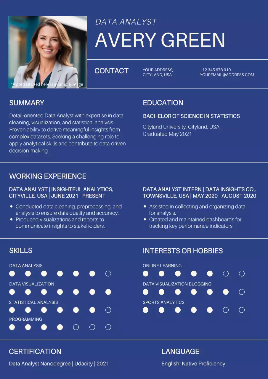 Blue Professional Resume Document