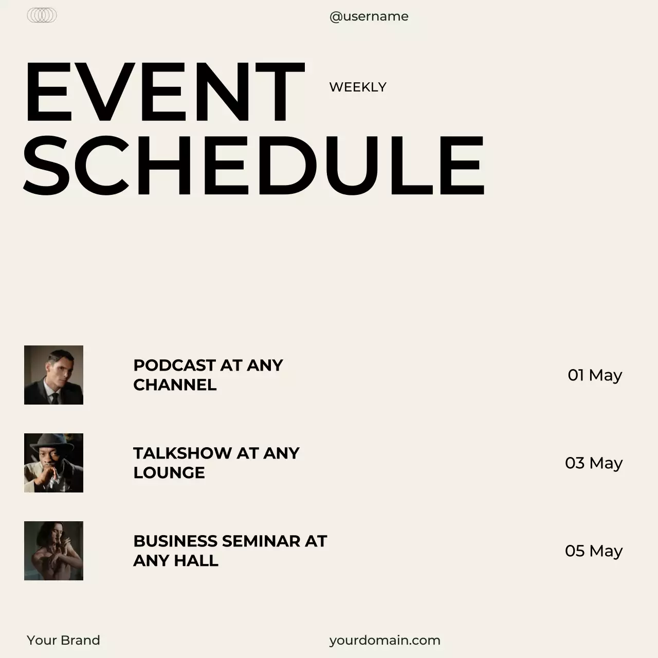 Beige Modern Magazine Layout Social Media Post