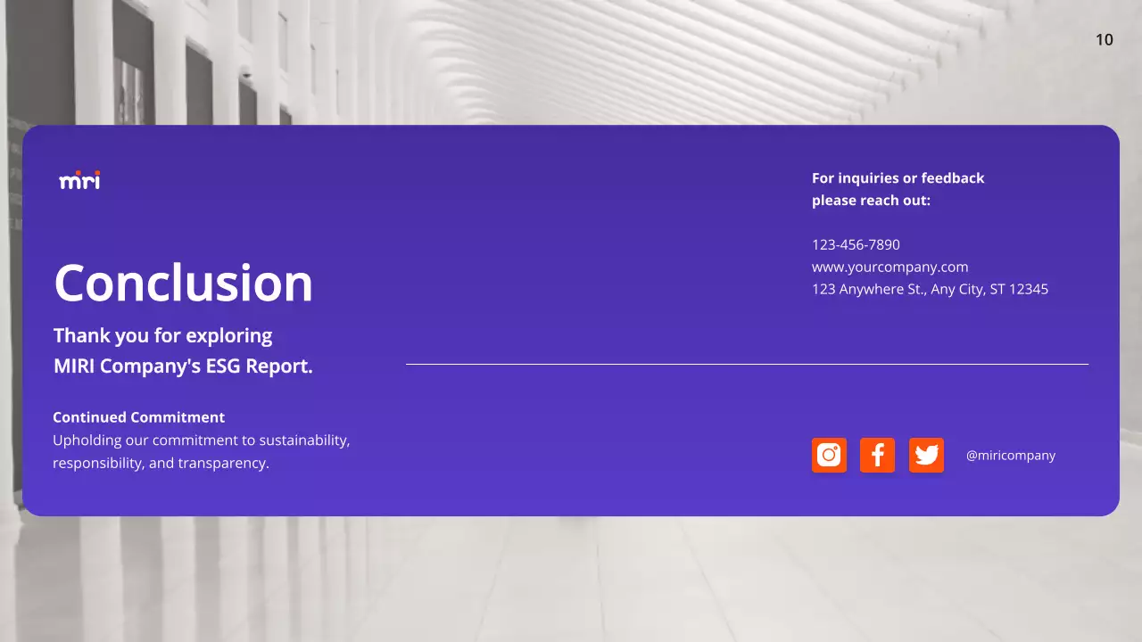 Purple Modern Esg Report Document Presentation