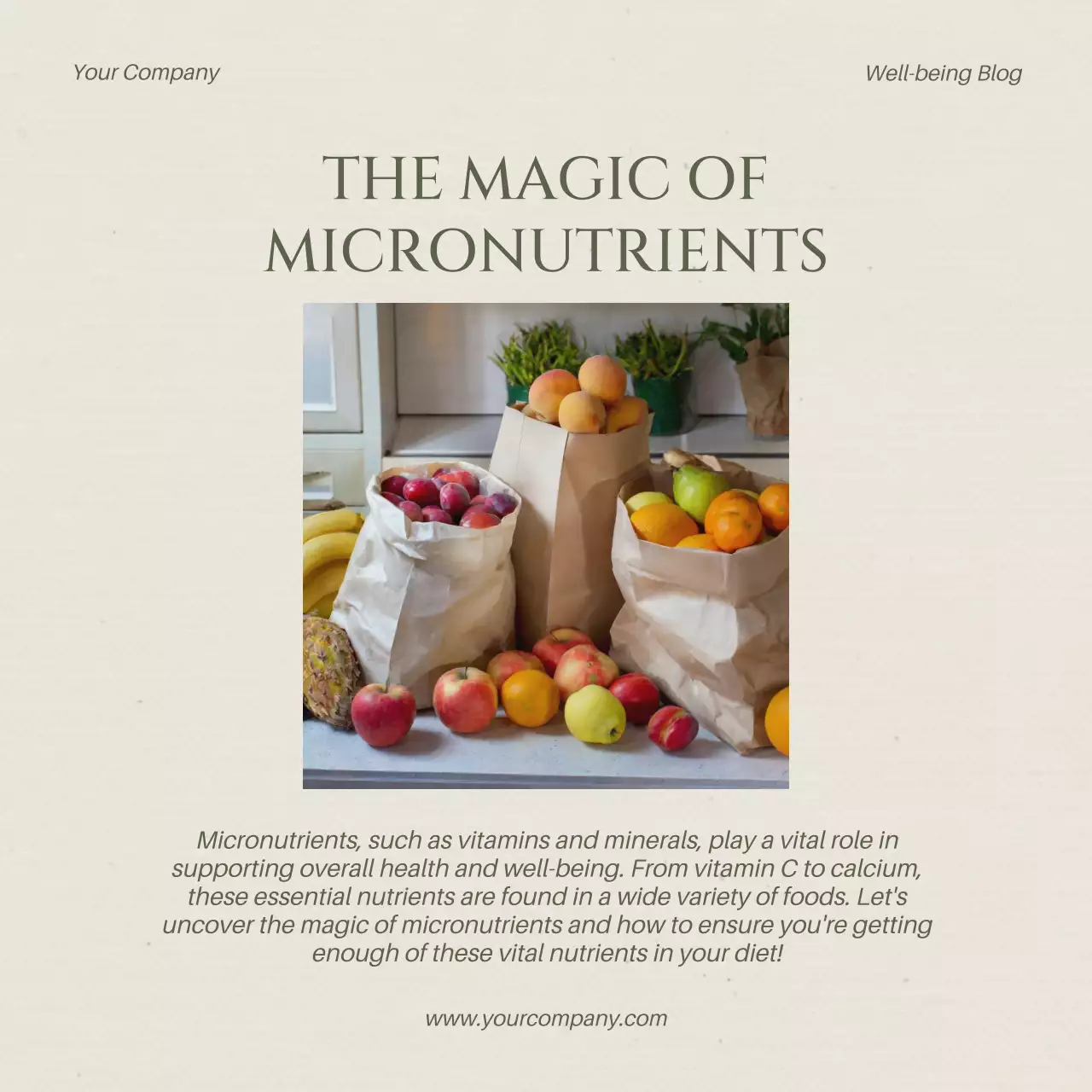 Beige Minimal Health Guide Social Media Post