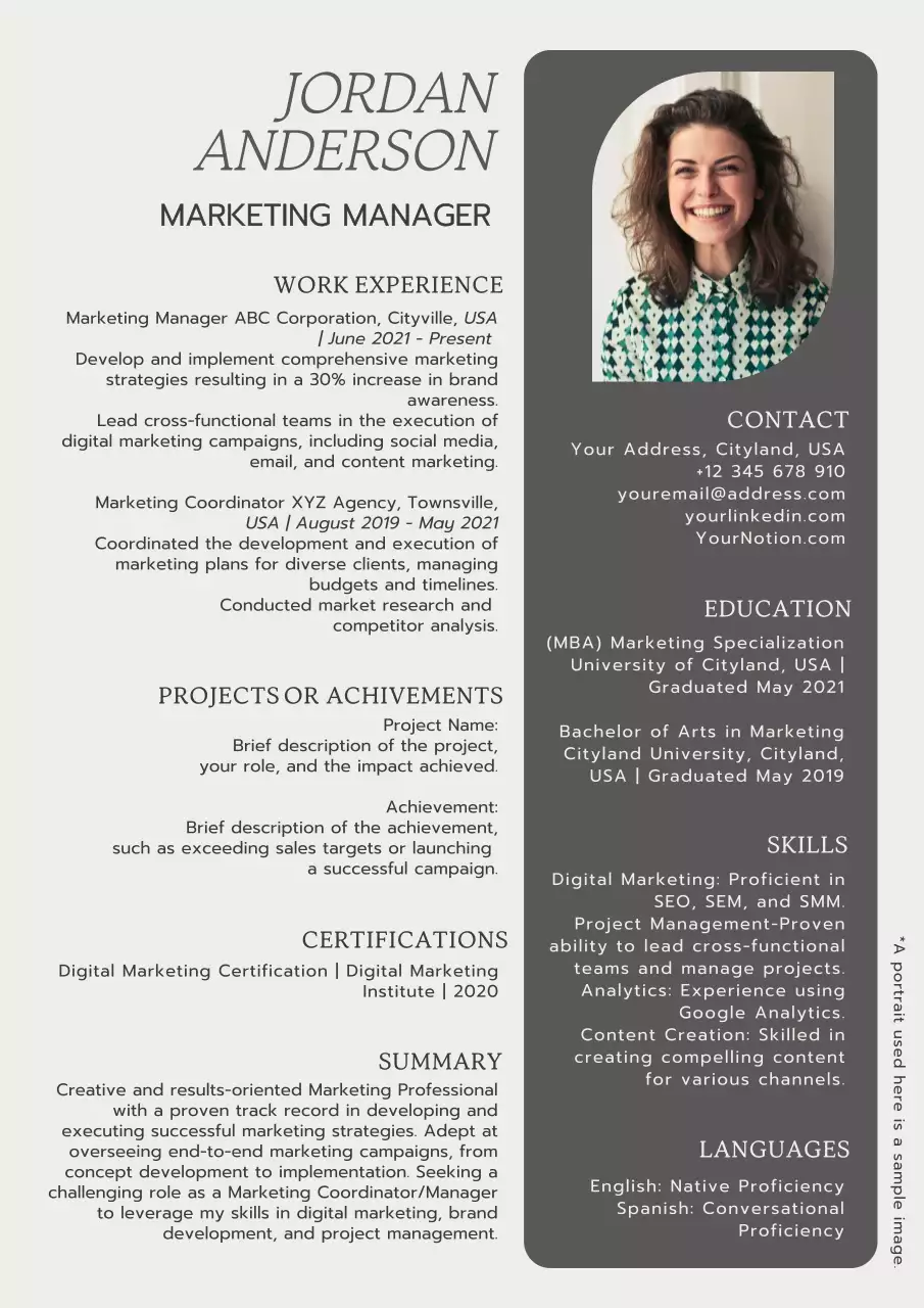 Grey Professional Resume Document