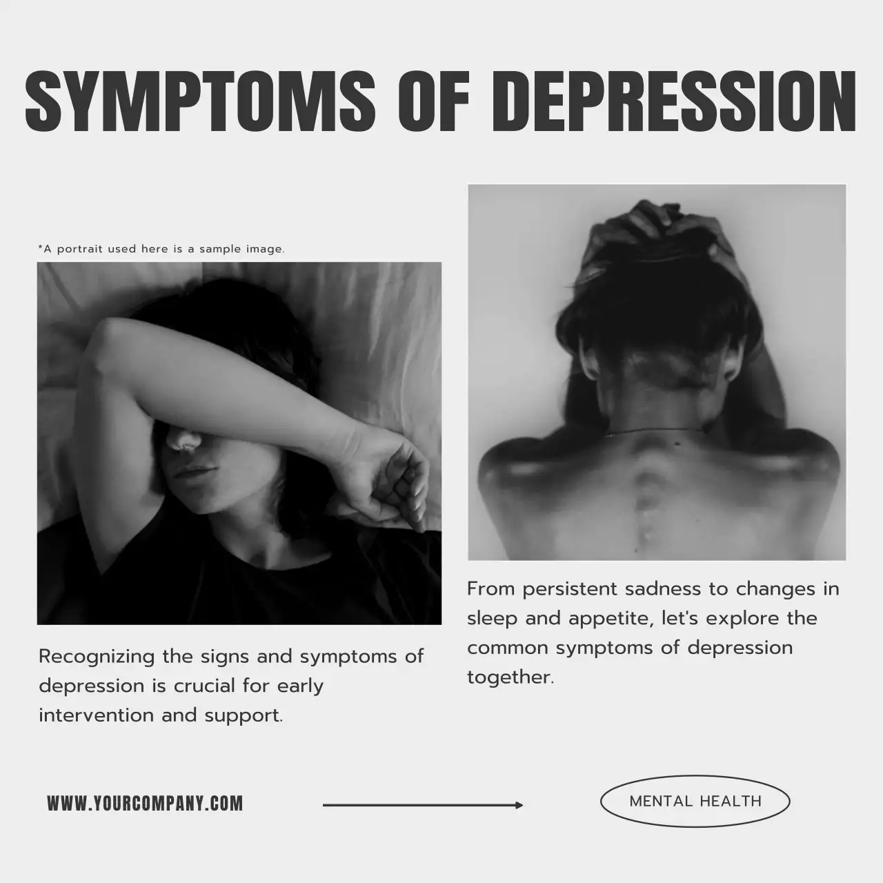 Grey Minimalist Mental Health Guide Social Media Post