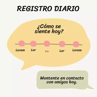 Beige simple Pastel Doodle Chequeo de salud mental En material de clase