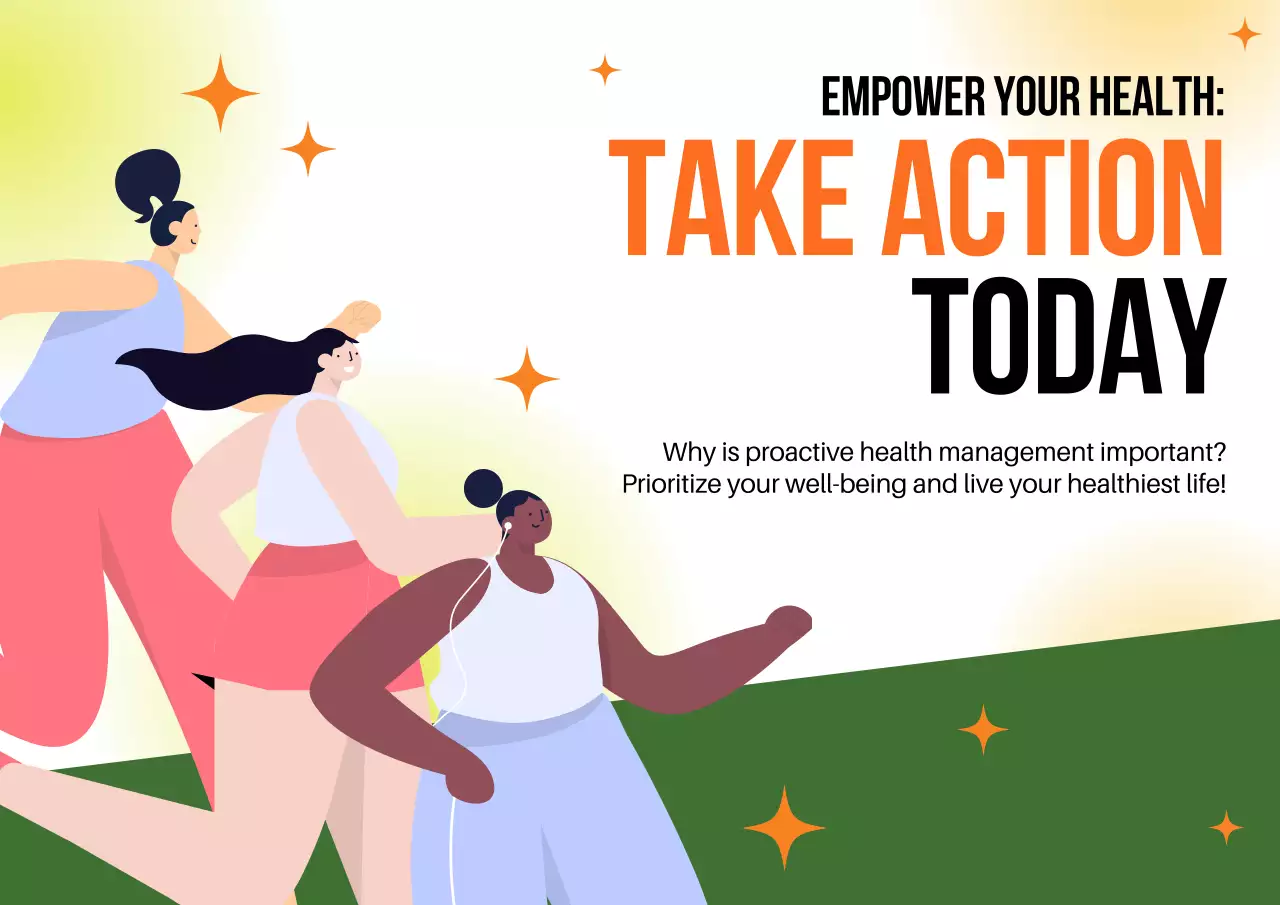 Orange Modern Health Promotion Poster