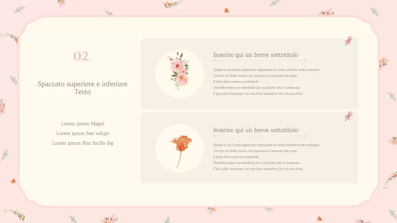 Un brief di marketing floreale rosa e lussuoso