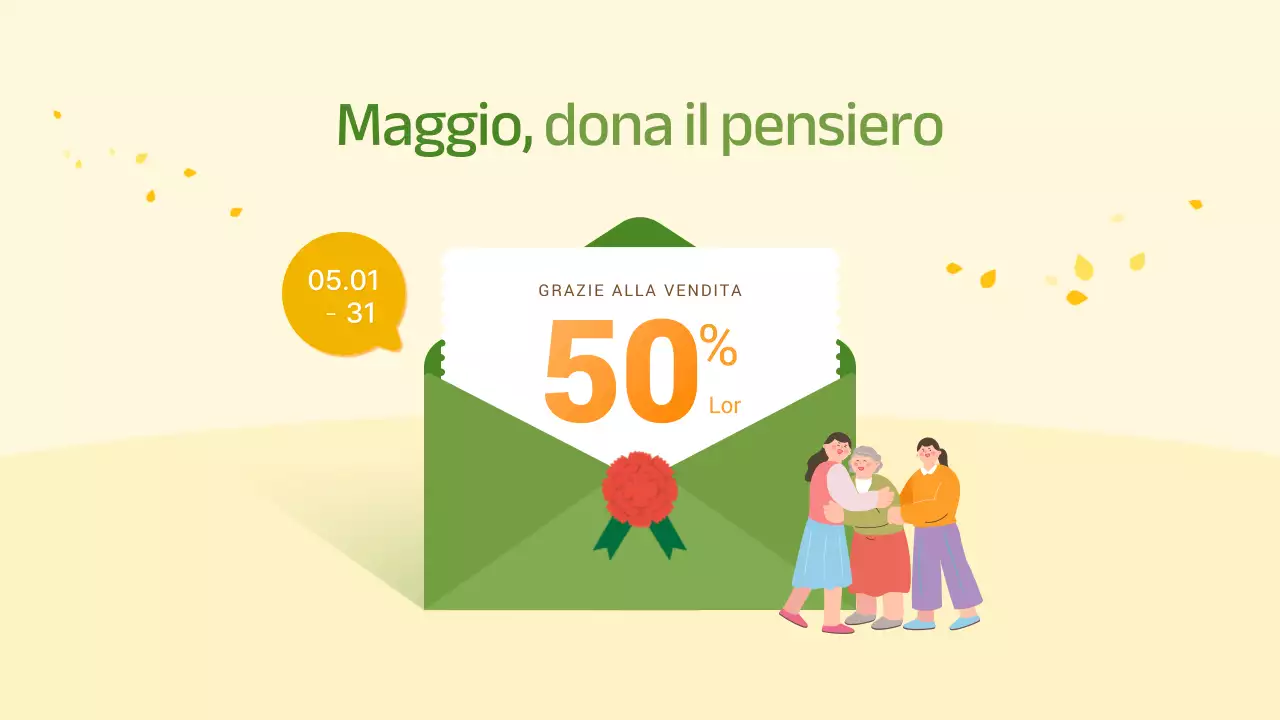 Promozione di un regalo per il Mese della Casa giallo e chartreuse