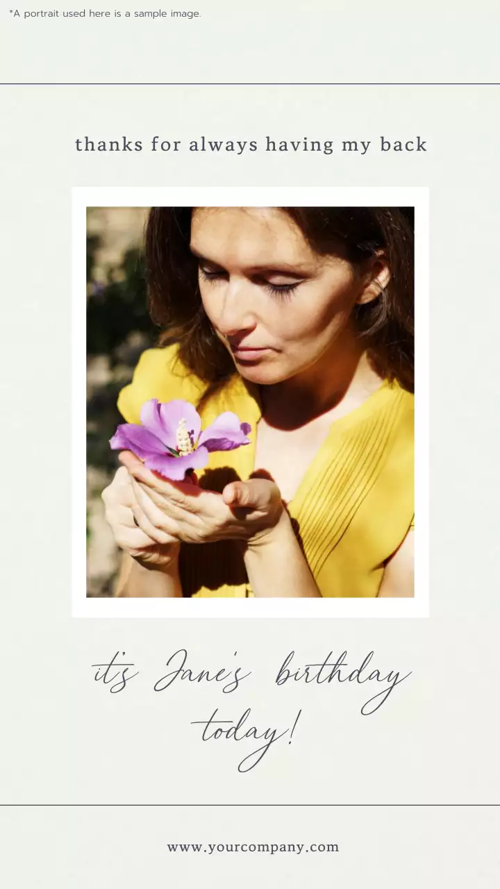 Yellow Simple Birthday Card Instagram Post