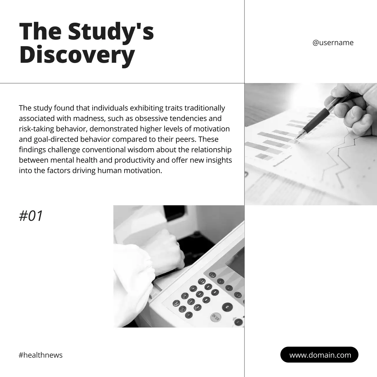 Orange Modern Neuroscience Newsletter Social Media Post