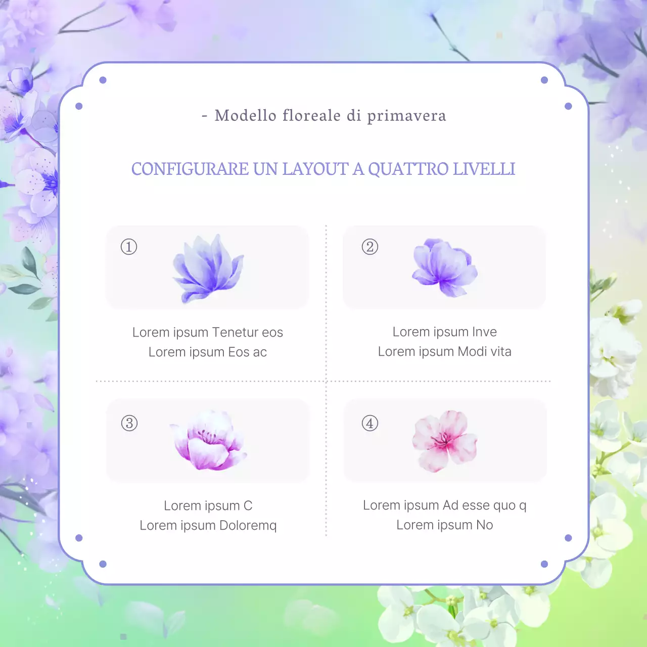 Presentazione di fiori di primavera viola e ortensie naturali