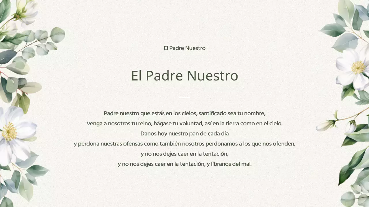 Guía de servicios de la iglesia botánica Green Simple