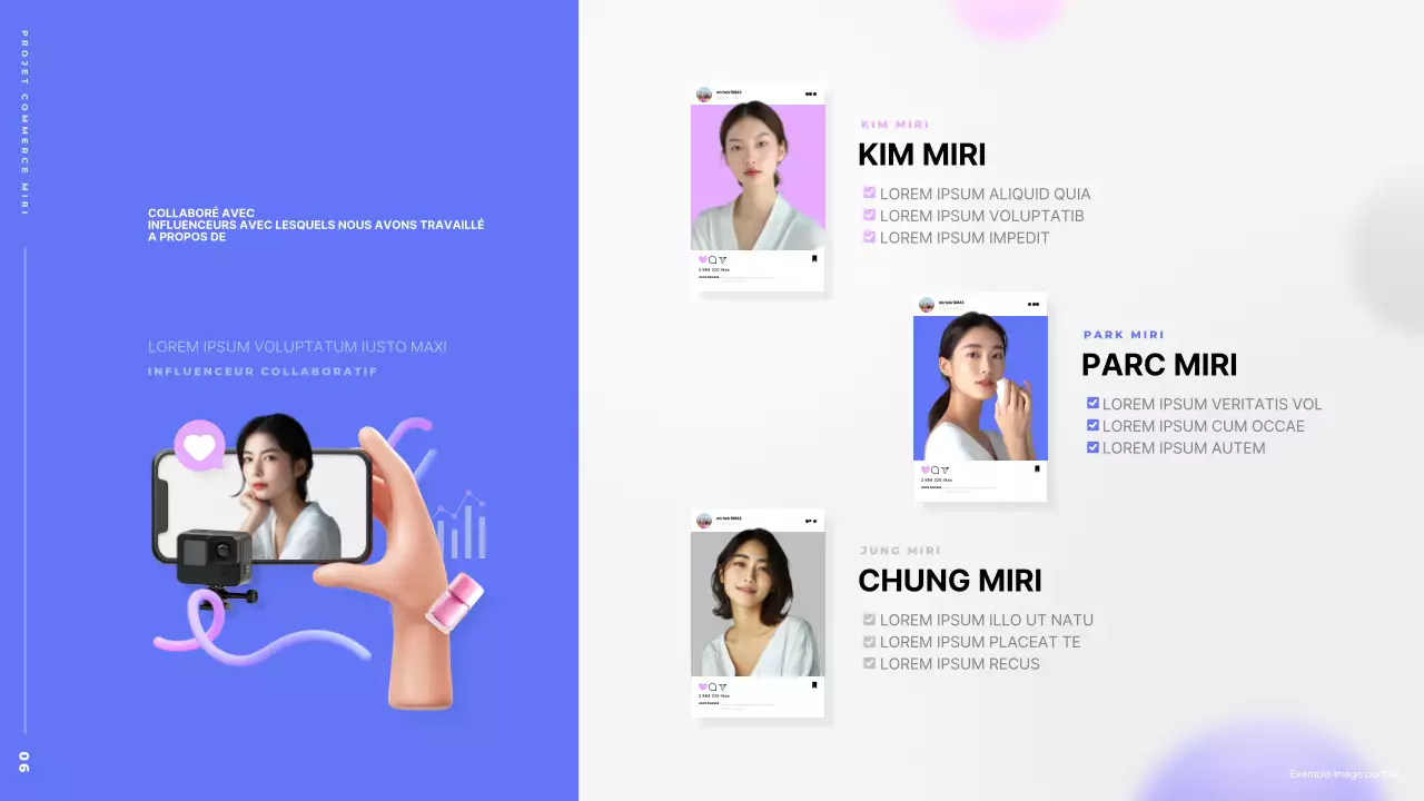 Proposition de collaboration entre Pink et Vora pour une influenceuse branchée