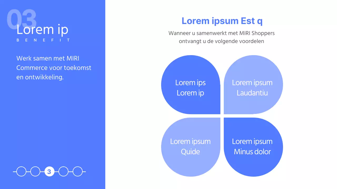Eenvoudig voorstel voor samenwerking met influencers in blauw en wit