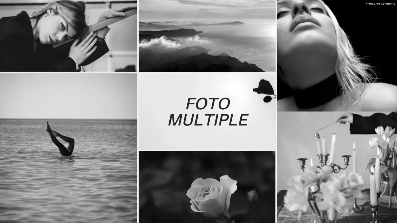 Collage fotografico estetico moderno beige e grigio Promozione