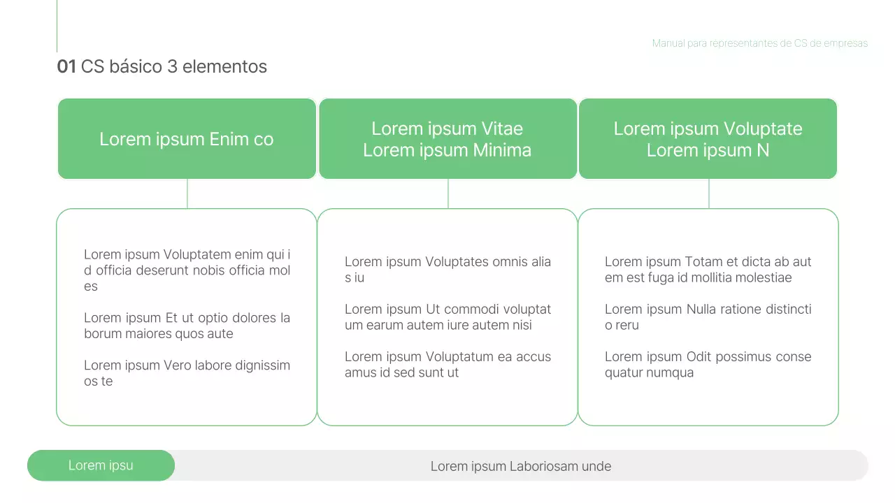 Una sencilla plataforma de formación manual de trabajo verde y gris