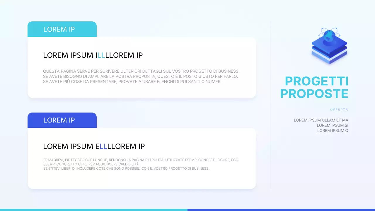 Proposta di collaborazione di tendenza in blu e azzurro