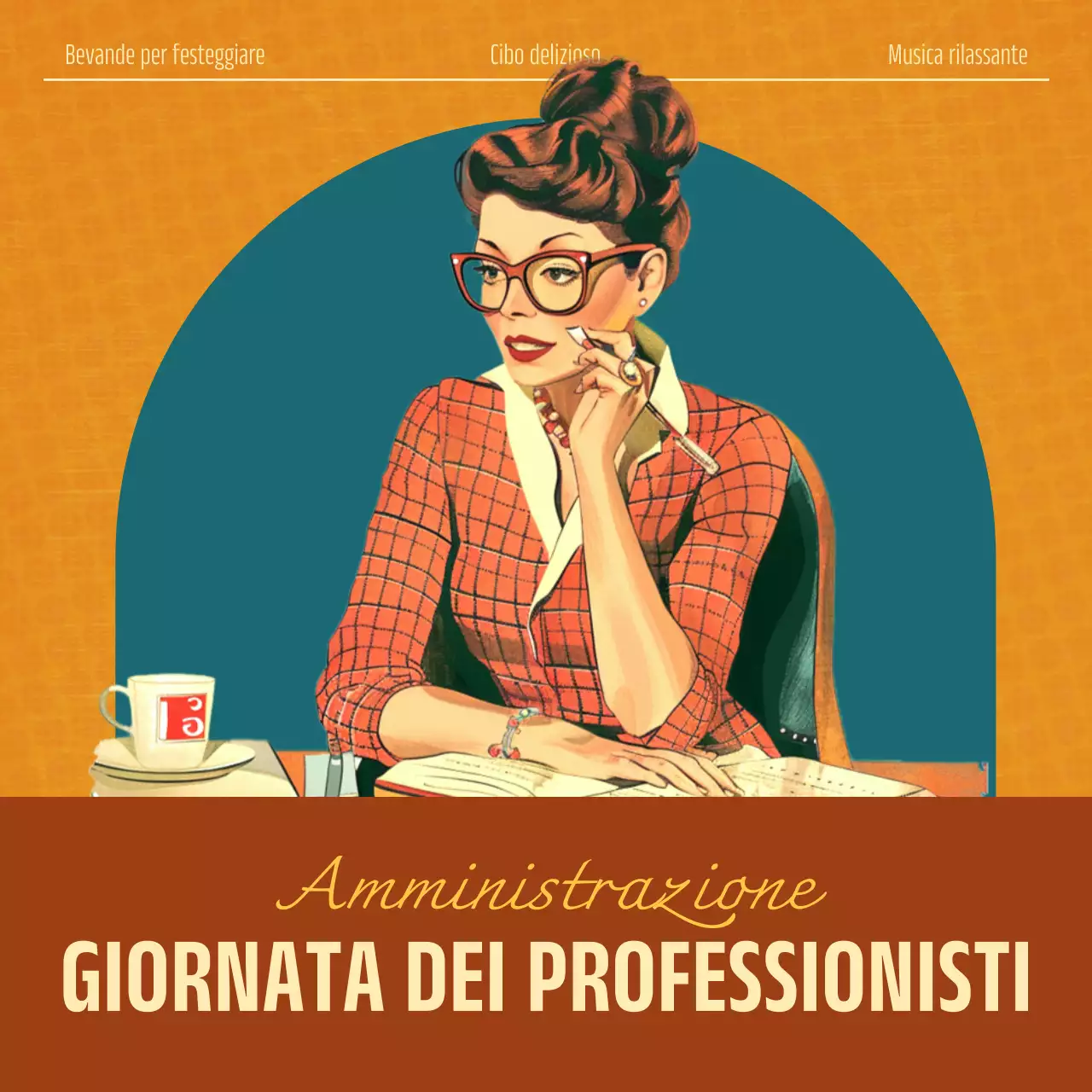 Arancione e verde, info retro sulla Giornata dei Professionisti Amministrativi