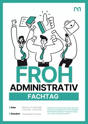 Eine einfache grün-schwarze Ankündigung zum Tag der Anerkennung der Mitarbeiter