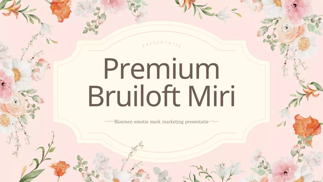 Een roze, luxe bloemenmarketingbriefje