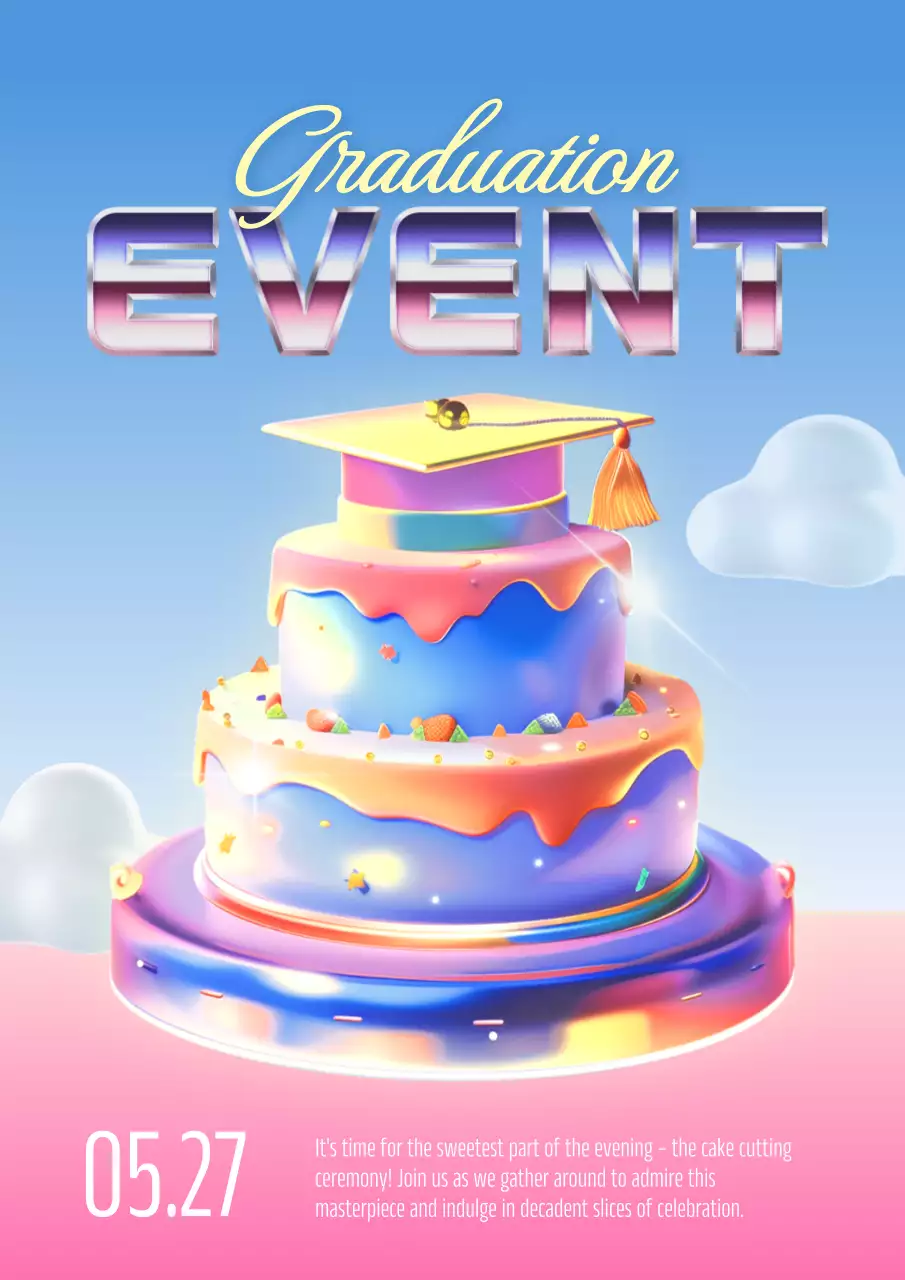 핑크와 보라의 트렌드한 졸업식 이벤트 홍보