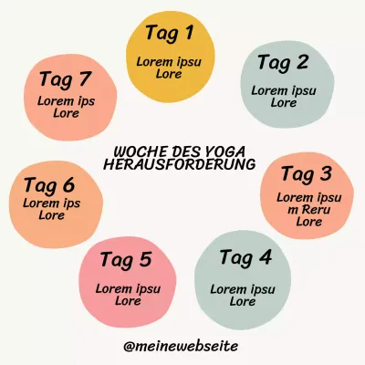 Regenbogen basic Buntes 7 Tage Yoga Challenge Instagram Post