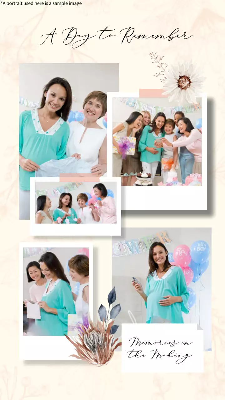 Beige Elegant Baby Invitation Instagram Post