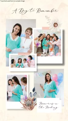 Beige Elegant Baby Invitation Instagram Post