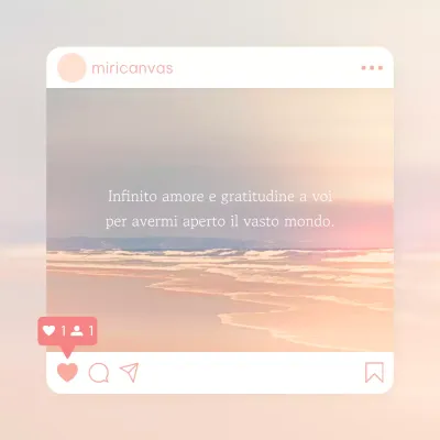 Un semplice post sentimentale in rosa e beige