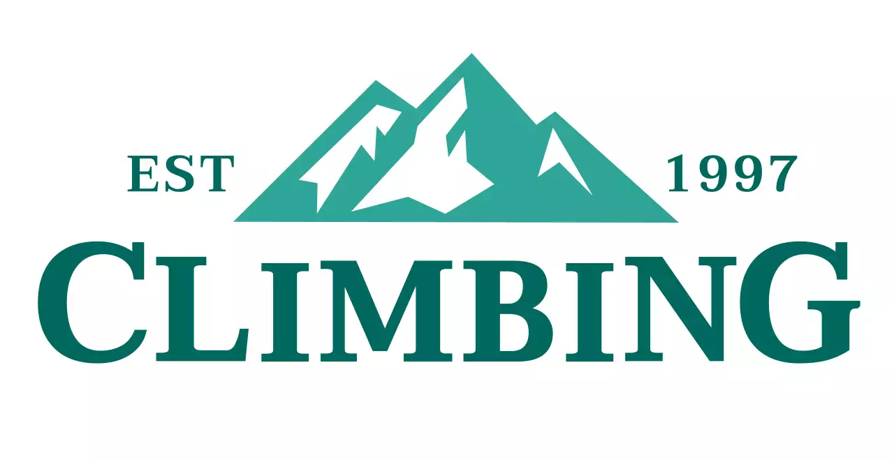 산 일러스트와 세리프체가 있는 빈티지한 느낌의 클라이밍 동호회