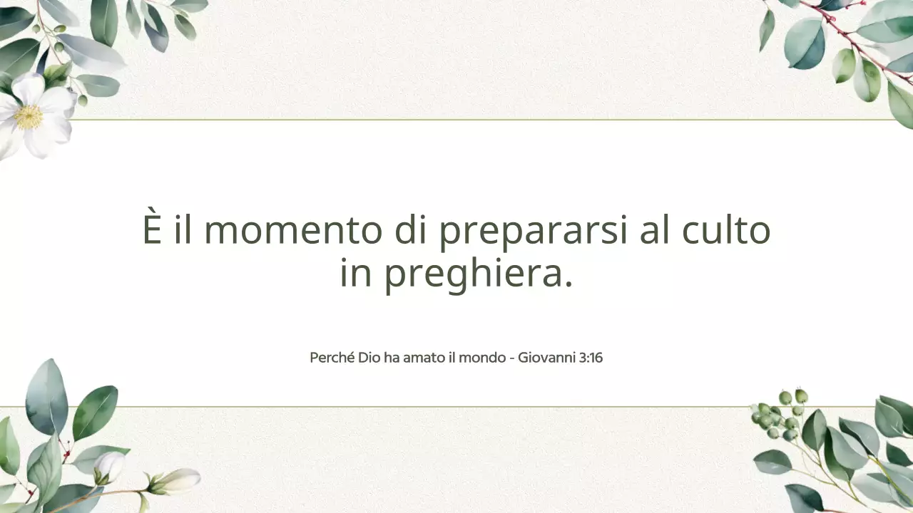 Guida al servizio della Chiesa Botanica Verde Semplice